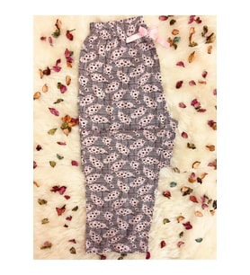 Cepsiz Viskon Yazlık Kadın Pijama Altı (Gri)