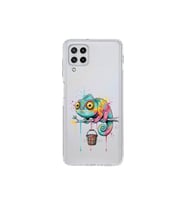 Samsung Galaxy M32 ile Uyumlu Splash Bukalemun Tasarımlı Şeffaf Silikon Kılıf