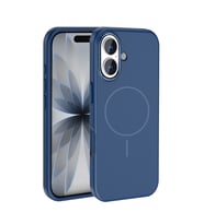 Apple iPhone 17 Kılıf M-Safe Şarj Özellikli Kaymaz Silikon Edi Kapak (Lacivert)