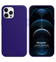 Microsonic Apple iPhone 12 Pro Max Kılıf Liquid Lansman Silikon Mor
