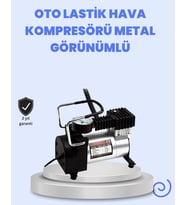 DC 12V Metal Hava Kompresörü Araç Lastik Şişirme 35L/Dk