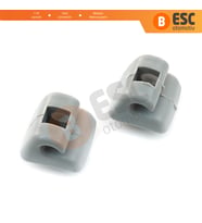 Mercedes W123 W124 W126 W201 190 W140 İçin 2 Adet Sunvisor Güneşlik Tutucu Ayak Klipsi Gri Renk