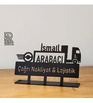 Lojistik Nakliye Nakliyat Masa İsimliği  - Logoya Özel Metal İsimlik - Firma Logonuza Özel Masa İsimliği