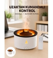 Alev Efektli Buhar Makinesi – Aromaterapi, Nemlendirme ve Işık Modlu Tasarım Yeni Nesil