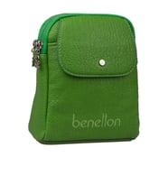 Benetton Yeşil Soft Line Deri Kadın Kol Çantası BNT 1479
