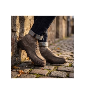 Galler 5919 - Hakiki Süet Deri Bağcıklı Erkek Casual Loafer Ayakkabı - SİYAH - 44
