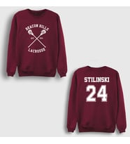 Presmono Unisex Bordo 24 Stiles Stilinski Dizi Teen Wolf Sırt Baskılı Sweatshirt 531230tt (Bordo)