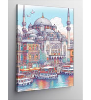 Kanvas Tablo Minyatür Cami