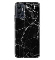 Infınix Hot 12 Kılıf Resimli Desenli Baskılı Silikon Fragile Black Mermer 1378