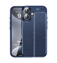 Microsonic Apple iPhone 16 Plus Kılıf Deri Dokulu Silikon Lacivert (Lacivert)