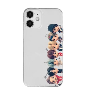 Iphone 12 Uyumlu Bts Tüm Karakterler Tasarımlı Şeffaf Telefon Kılıfı