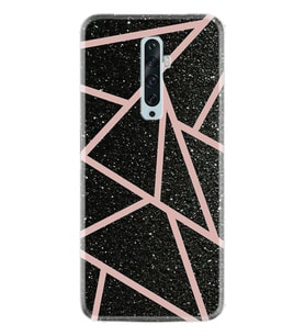 Oppo Reno 2Z 4 Lite 4 Pro 5 6 7 A31 Kılıf Desemli Silikon Pembe Şeritli Mermer 1312