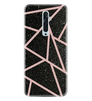 Oppo Reno 2Z 4 Lite 4 Pro 5 6 7 A31 Kılıf Desemli Silikon Pembe Şeritli Mermer 1312