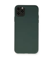 Apple İphone 11 Pro Max Kılıf Nano İçi Kadife Silikon - Koyu Yeşil