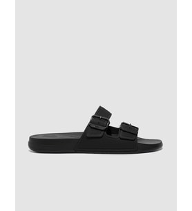 FitFLop FitFlop iQUSHION GS9 Çift Tokalı Siyah Erkek Terlik