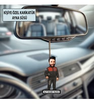 Kişiye Özel Karikatür Erkek Ayna Süsü – Araç İçi Esprili Hediyelik