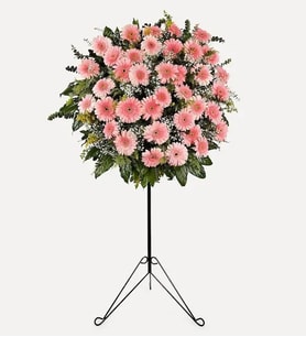 Pembe Gerbera Ferforje Aranjmanı