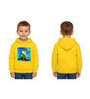 Unisex  Baskılı brawl stars Çocuk Swaetshirt Kapüşonlu 3 İplik Şardonlu (Sarı)