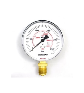 0-250 Bar 100 mm Alttan Bağlantılı Kuru Manometre G 1/2 inç