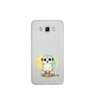 Samsung Galaxy J7 2016 ile Uyumlu Splash Mirket Tasarımlı Şeffaf Silikon Kılıf