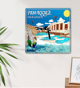 Pamukkale Tasarımlı Duvar Saati