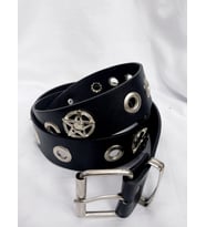 DÜKKAN DESİGN GOTİK PUNK PENTAGRAM DERİ KEMER