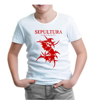 Sepultura - Endurance Logo Red Beyaz Çocuk Tshirt