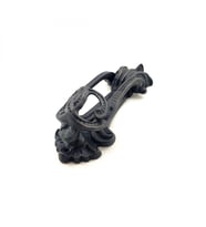 Antika Tarz Dekoratif Pirinç Doğa Kapı Tokmağı, Taktak - 205x73 Mm, Oksit
