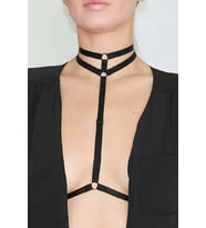 Boyunda Çift Sıralı Şık Lastik Harness - BRF84