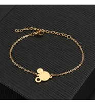 Has Altın Kaplama  Mickey Mouse Gümüş Bileklik 925K