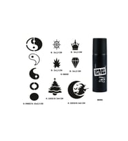 Minimal Parmak ve Sırt Serisi Spray Tattoo Geçici Dövme Seti Dark Sprey Dövme Kiti
