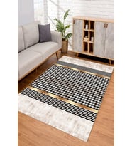 Dijital Kaymaz Taban Yıkanabilir Renkli Salon Halısı Mutfak Halısı Yolluk ND-SD-1188 (Bej)