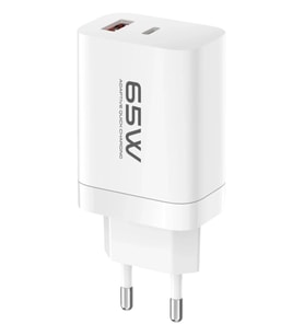 Konfulon C99Q 65W PD Destekli Type-C ve USB Çift Çıkışlı Hızlı Şarj Adaptörü - Beyaz