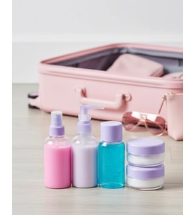 Mey İthalat® 5 Parça Şeffaf Seyahat Kozmetik Seti 30 ml