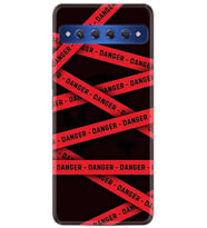 TCL 10 Plus Kılıf Desenli Silikon Danger