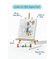 Uçan Çocuk Boyama Tuvali – Şövaleli Boya Seti 20x20