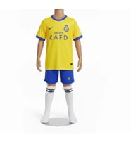 Cristiano Ronaldo Al-Nassr Sarı-Mavi Yeni Sezon Çocuk Forması 4lü Set Çorap+Biliklik Hediye