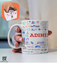 Öğretmene Hediye / Öğretmenler Günü Hediyesi - Kişiye Özel Fizik, Kimya, Biyoloji, Matematik, Fen Bilgisi Formülleri Premium Porselen Kupa GDTK-901017