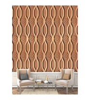Dreamwall 3 Boyutlu Ahşap Desenli Isı Ve Ses Yalıtımlı Sağlıklı Tekstil Duvar Kağıdı (Kahverengi)