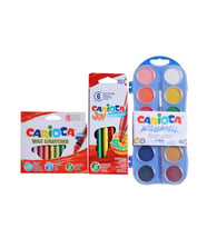 Carioca Yıkanabilir Pastel Boya Keçeli Kalem ve Sulu Boya Seti 