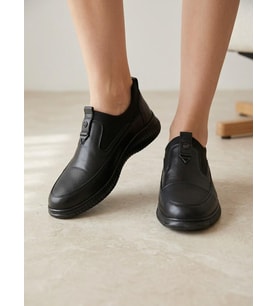 BEREN Hakiki Deri Acı Kahve Kadın Ayakkabı Ortopedik Taban Bağcıksız Comfort Casual Günlük Sneaker