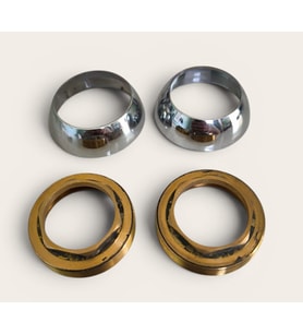 Batarya Musluk Çeşme 40mm Somun + Rozet Huni İkili Set