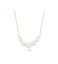 Süzme Doğal İnci Kolye Bileklik İkili Set (Rose)
