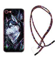 Apple iPhone 5 6 7 8 Plus Se XR Kılıf Boyun Asklı Rasta Silikon Dog Eyes 1761