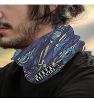 İsme Özel Mor Soyut Tasarım Boyunluk Bandana