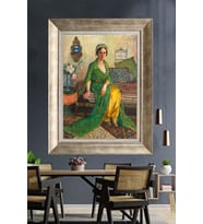 GÜMÜŞ ÇERÇEVELİ PASPARTULU TABLO C114