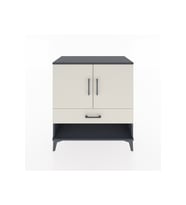 Hyperion Şifonyer 2 Raflı Tek Çekmeceli 2 Kapaklı 88x44x96 Antrasit-Aytaşı