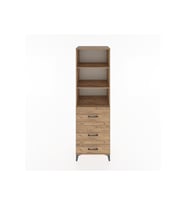 Hyperion Dolap 3 Raflı 3 Çekmeceli 60x44x195 Çam-Çam