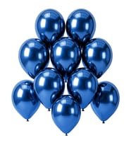 Mavi Renk Lateks krom Balon (15 cm) - 10 Adet