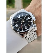 Casio CSISTE117 Kadranı Siyah Korodnu Gümüş Renk Erkek Kol Saati